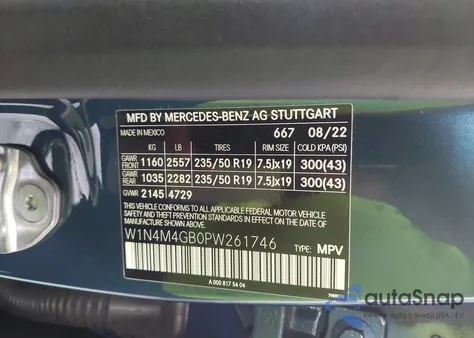 2023 Mercedes-Benz Glb 250 z USA, uszkodzony, nr VIN W1N4M4GB0PW261746